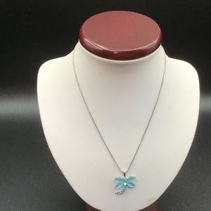 Dragonfly Necklace on 925 Sterling Silver chain